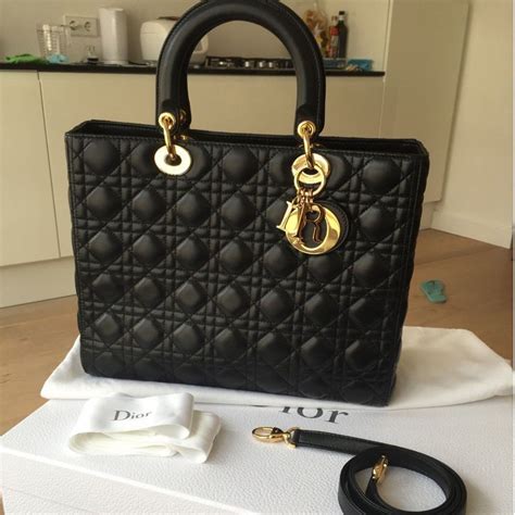 my lady dior black|large black lady dior bag.